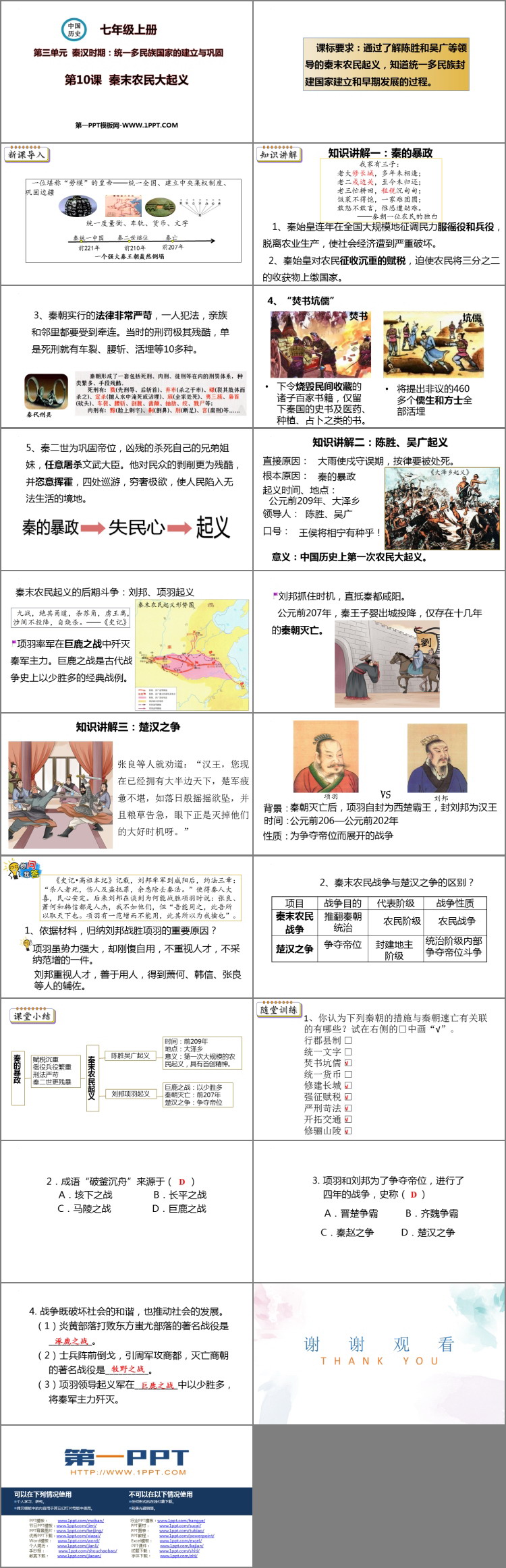 《秦末农民大起义》PPT优质教学课件