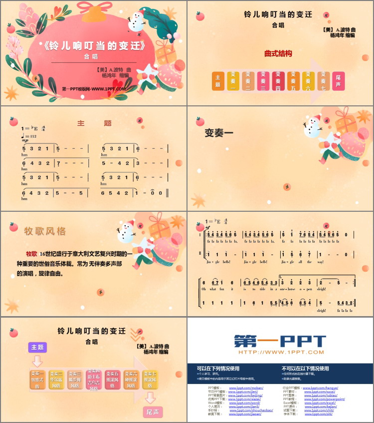 《铃儿响叮当的变迁》PPT下载