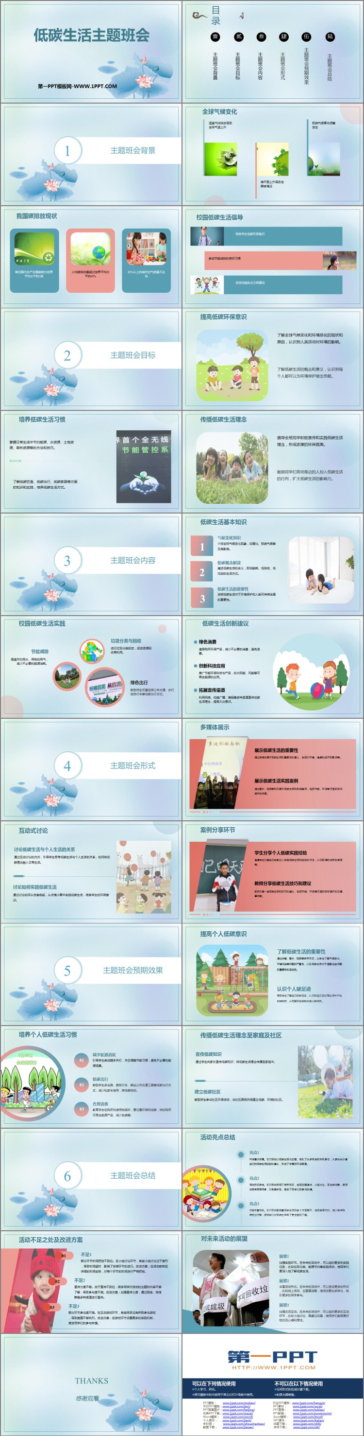 《低碳生活主题班会》PPT班会课件