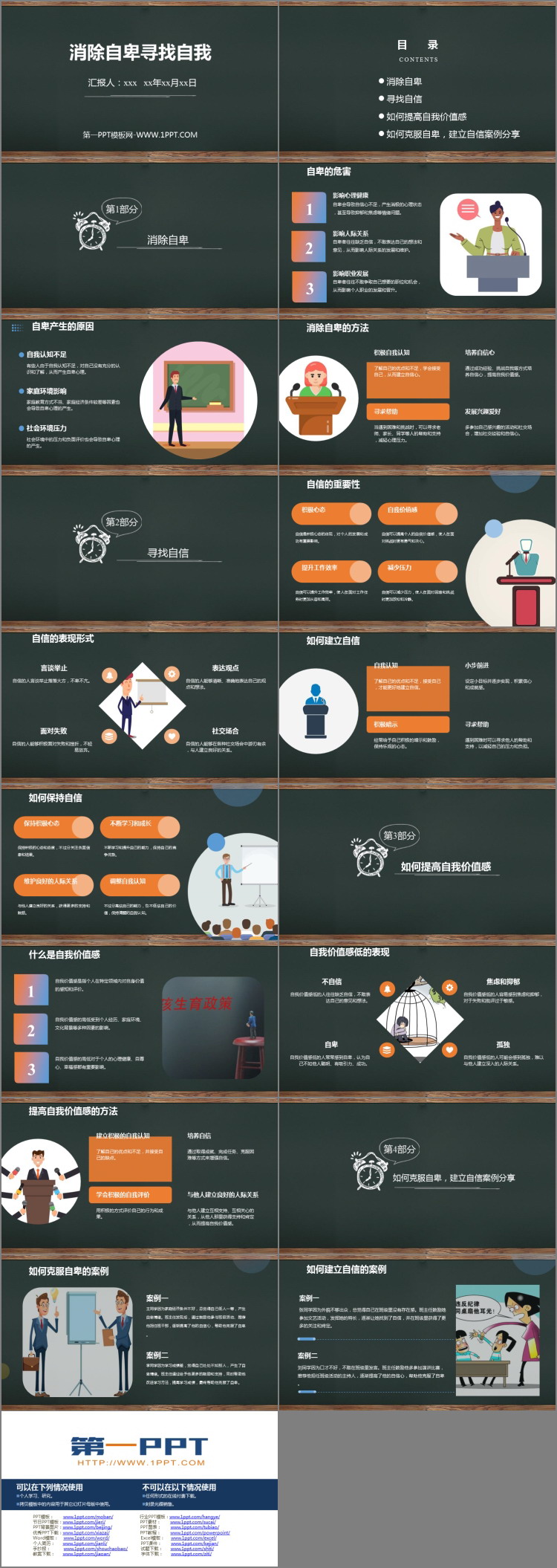 《消除自卑寻找自我》PPT班会课件