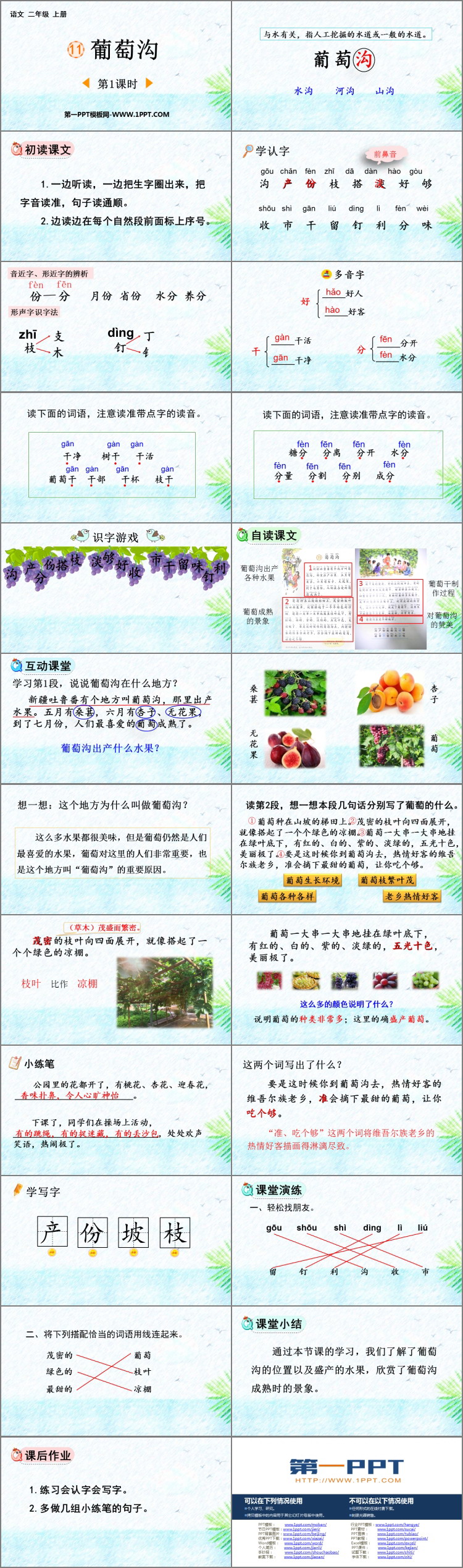 《葡萄沟》PPT精品课件(第1课时)