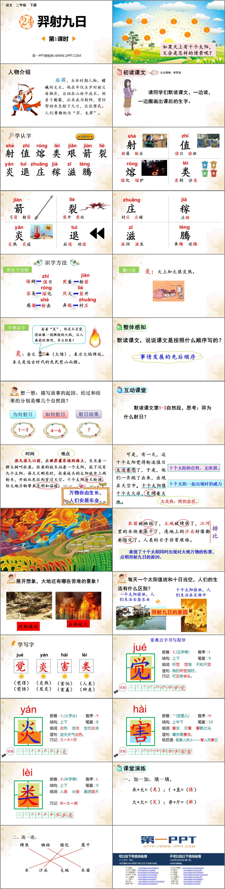 《羿射九日》PPT教学课件(第1课时)