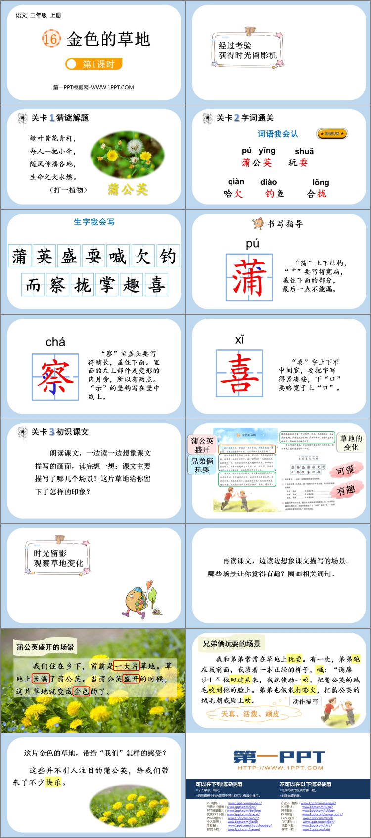 《金色的草地》PPT精品免费课件
