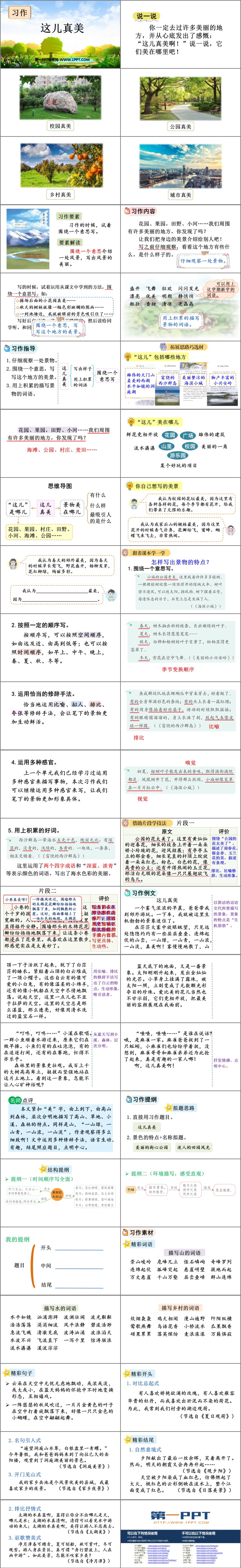 《习作：这儿真美》PPT优秀课件