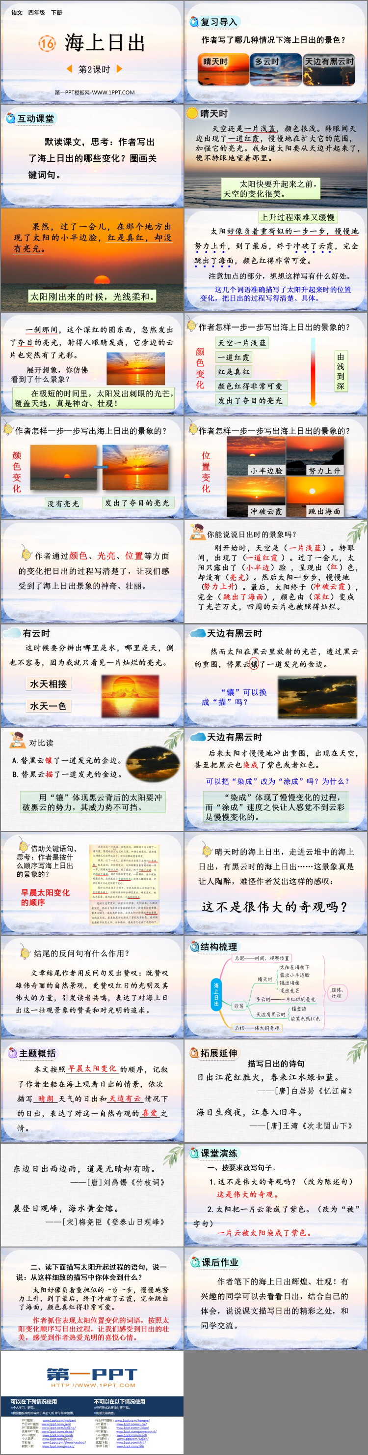 《海上日出》PPT课件(第2课时)