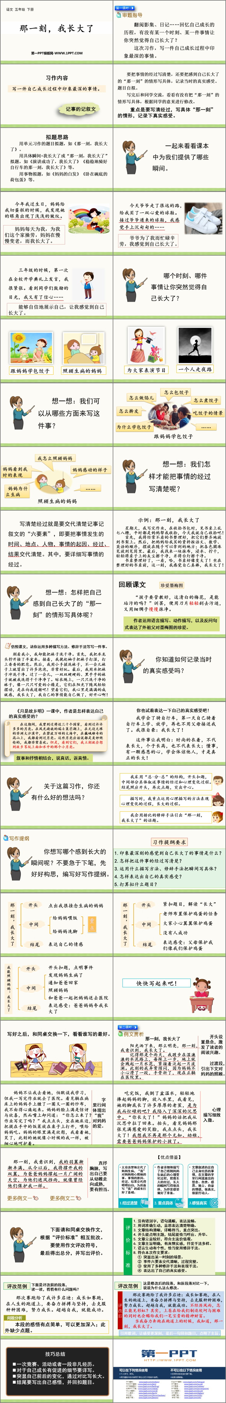 《那一刻，我长大了》PPT下载