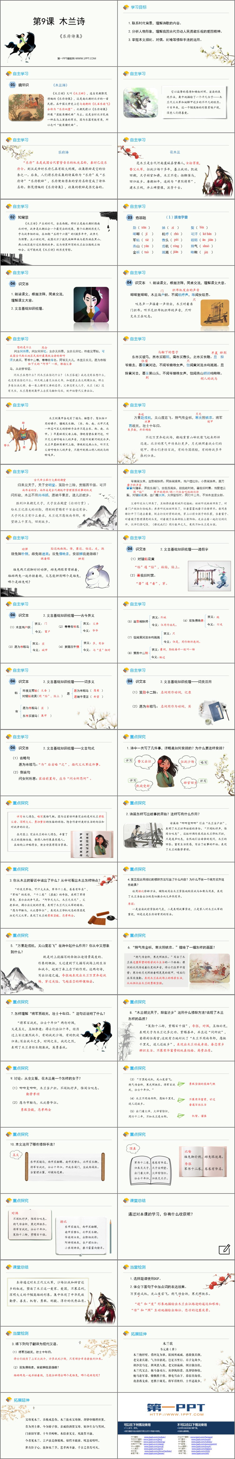 《木兰诗》PPT优秀免费课件