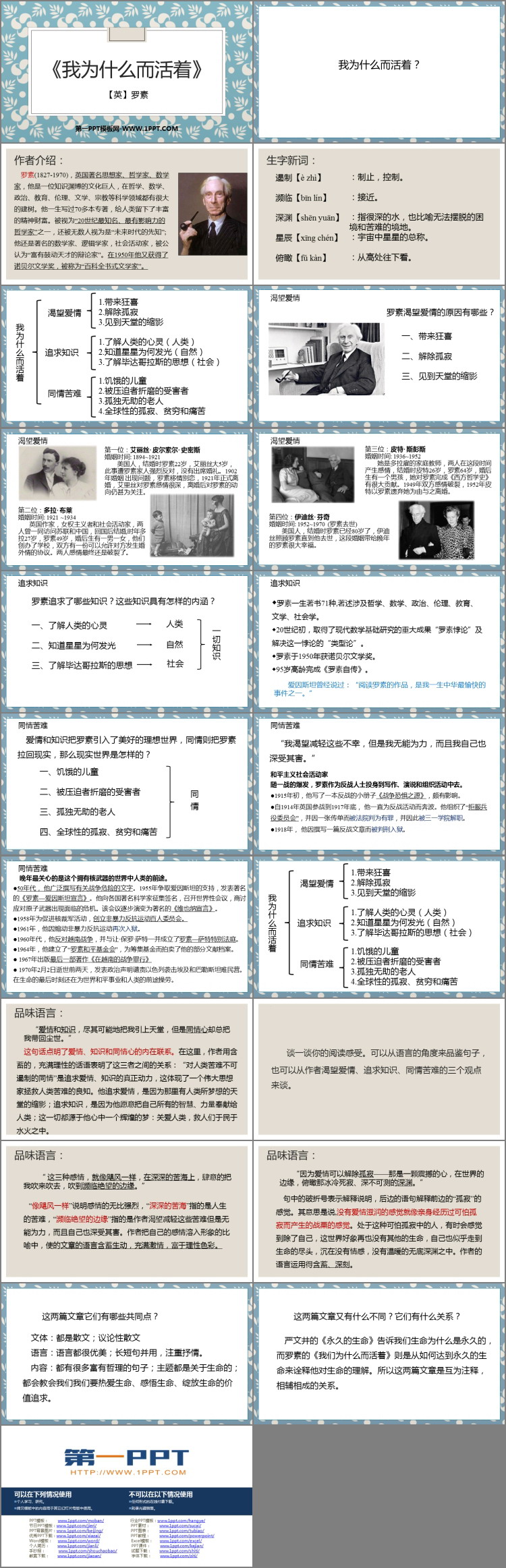 《我为什么而活着》PPT优质课件下载