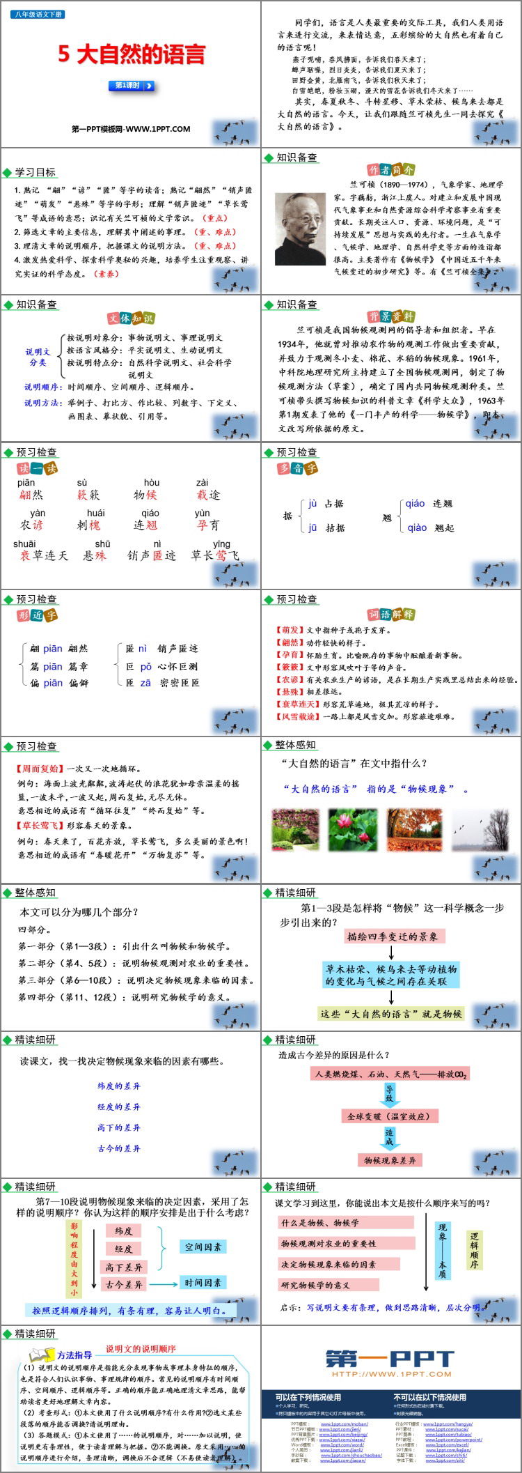 《大自然的语言》PPT下载(第1课时)