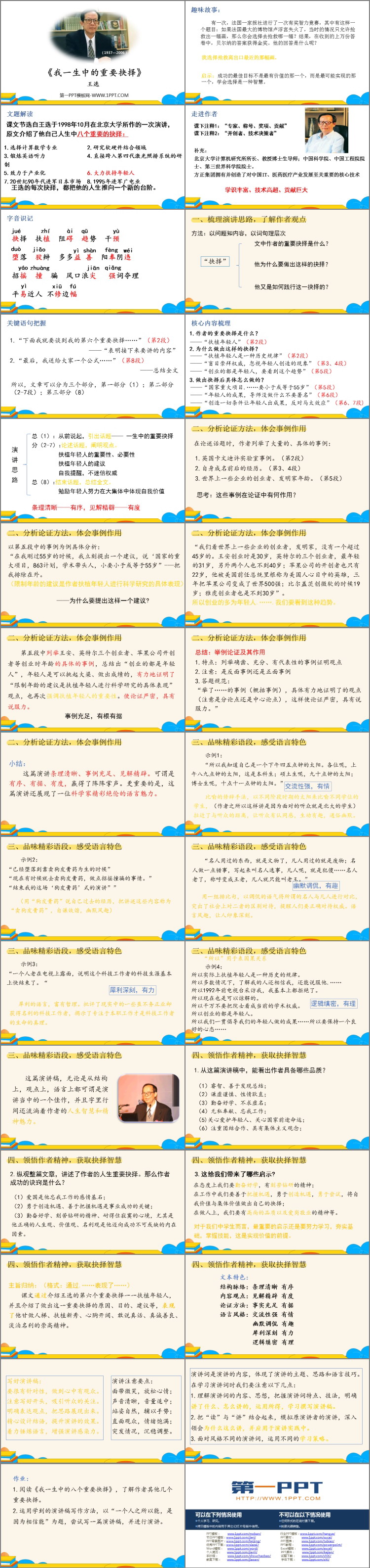 《我一生中的重要抉择》PPT优质课件下载