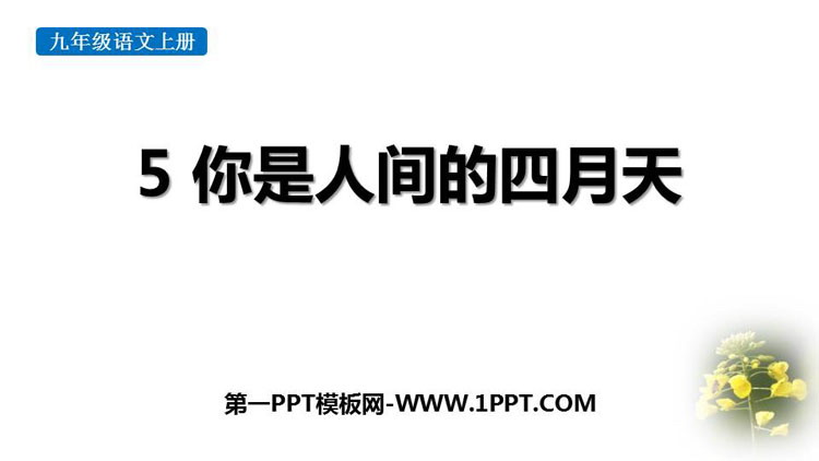 《你是人间的四月天》PPT免费优秀课件