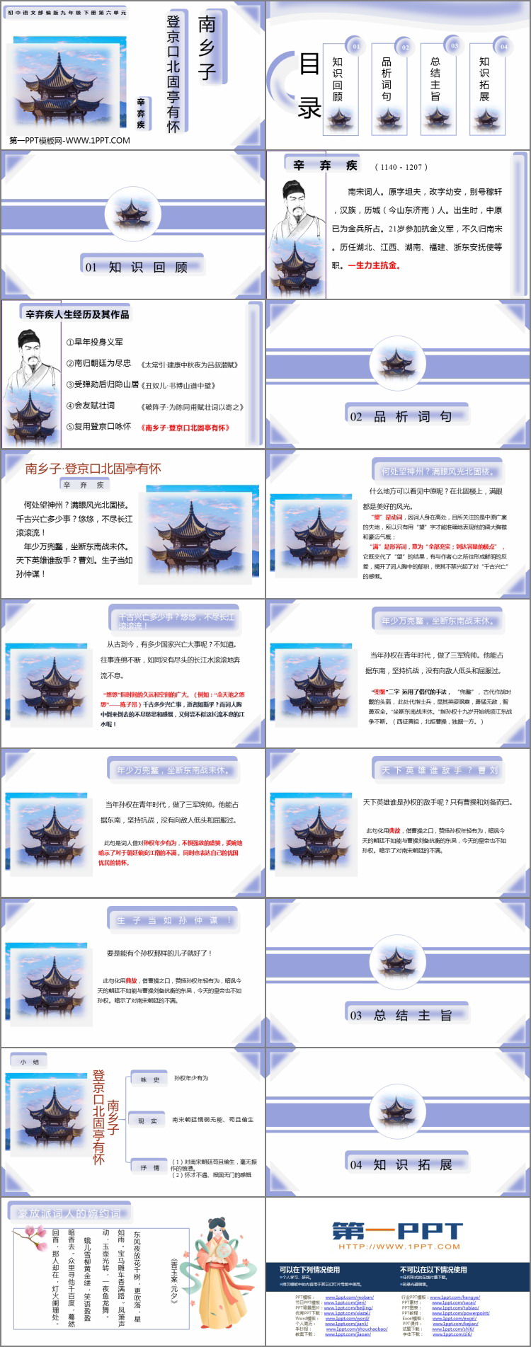 《南乡子·登京口北固亭有怀》PPT优秀教学课件