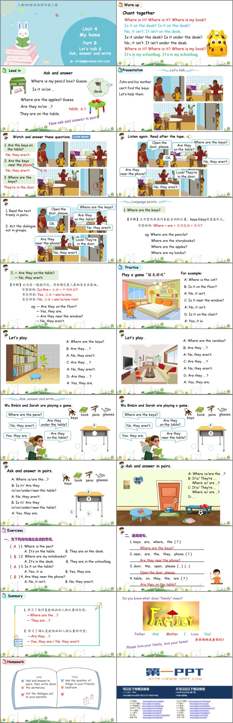 《My home》PartB PPT课件下载(第1课时)