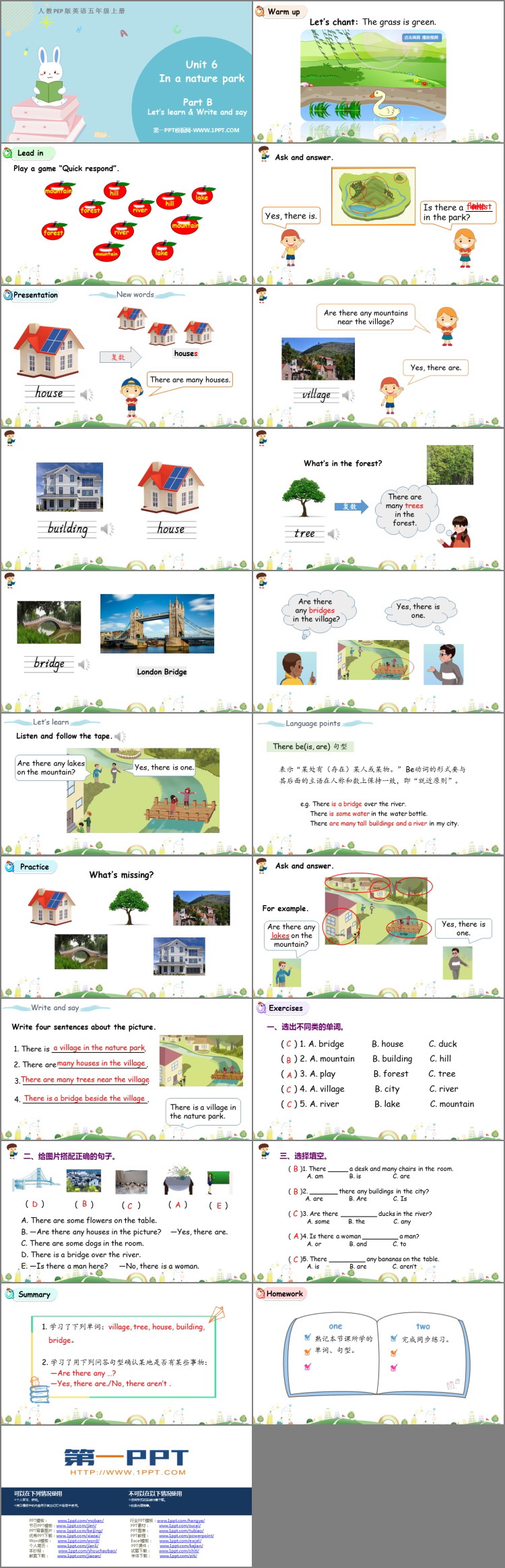 《In a nature park》PartB PPT教学课件(第2课时)