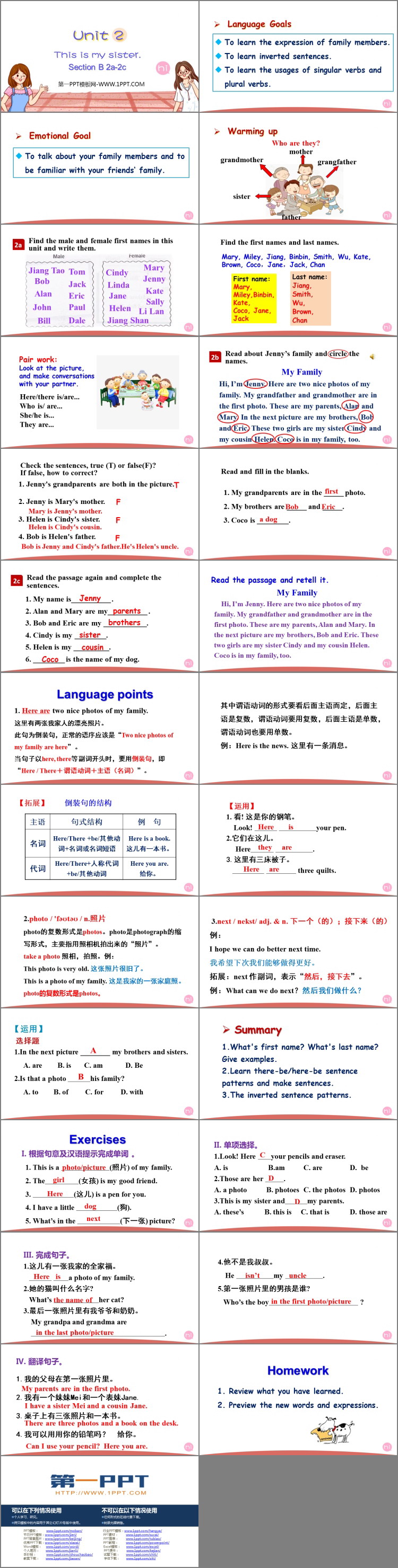 《This is my sister》SectionB PPT教学课件(第2课时)