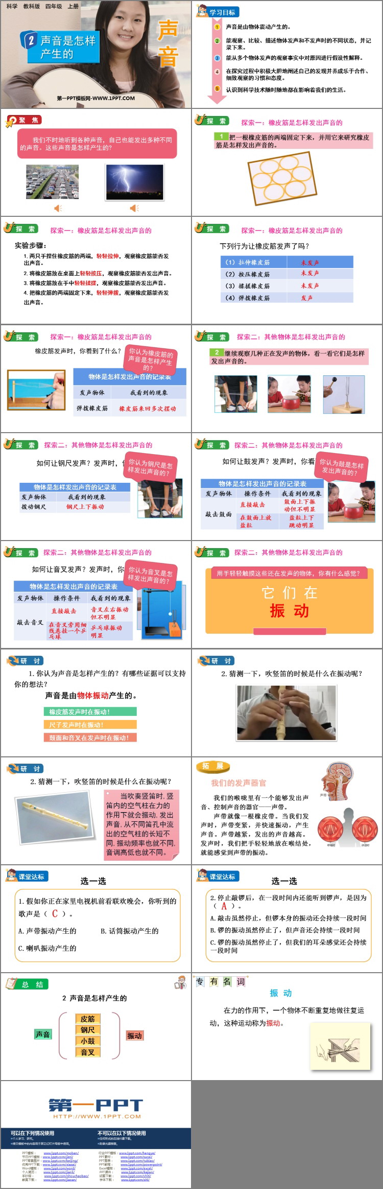 《声音是怎样产生的》PPT精品课件