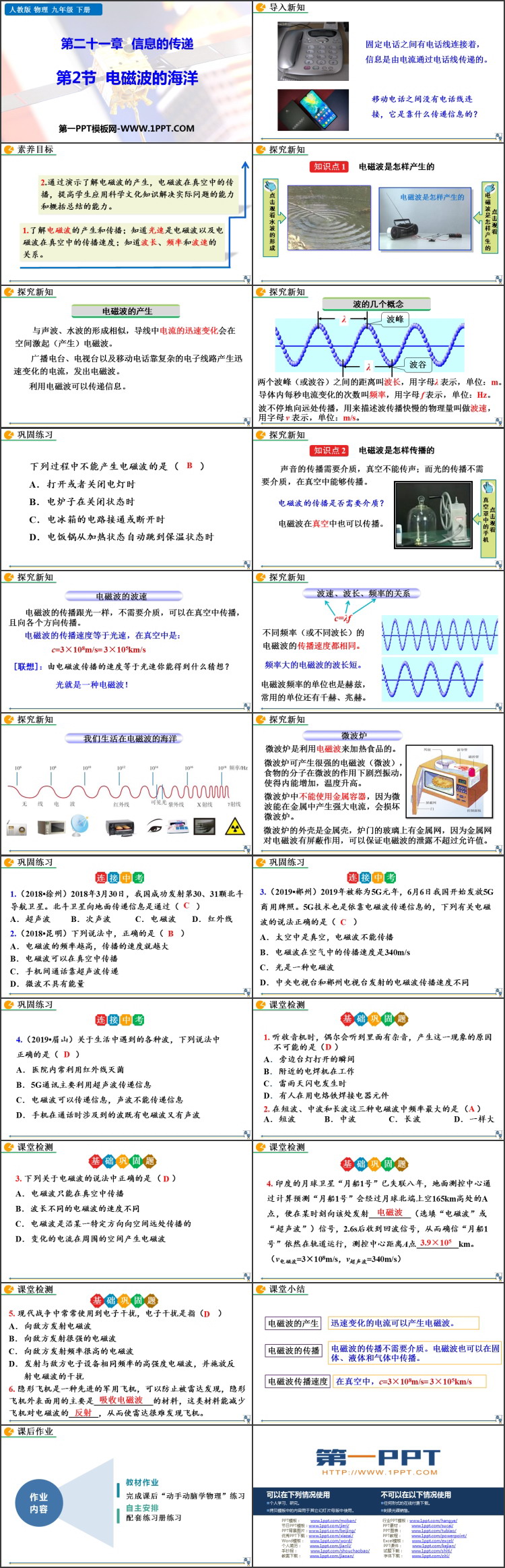《电磁波的海洋》信息的传递PPT免费课件下载