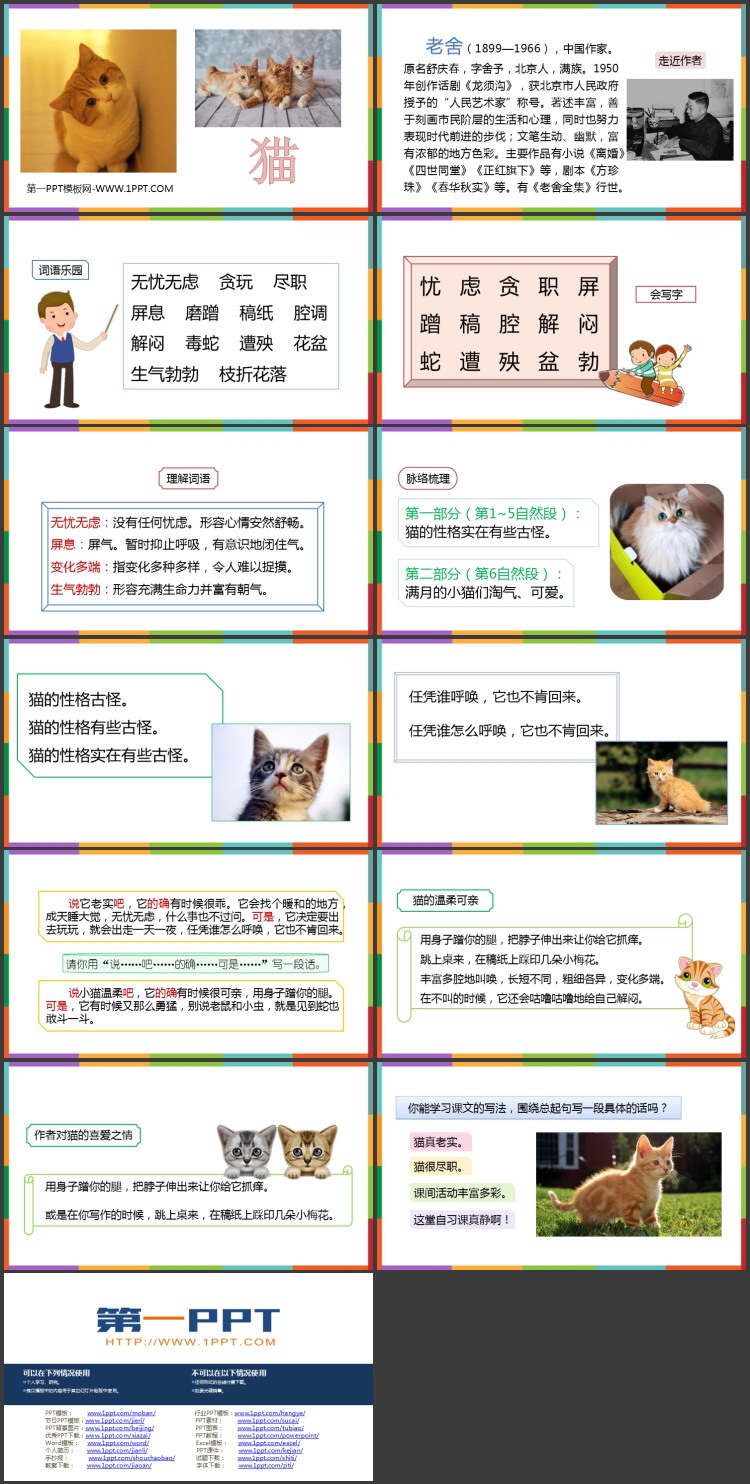 《猫》PPT优秀免费课件