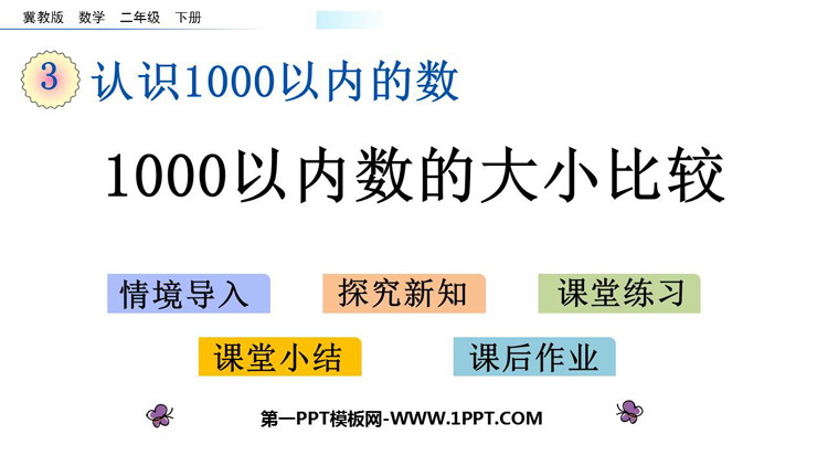 《1000以内数的大小比较》认识1000以内的数PPT教学课件下载