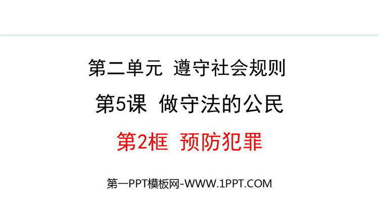 《预防犯罪》做守法的公民PPT课件