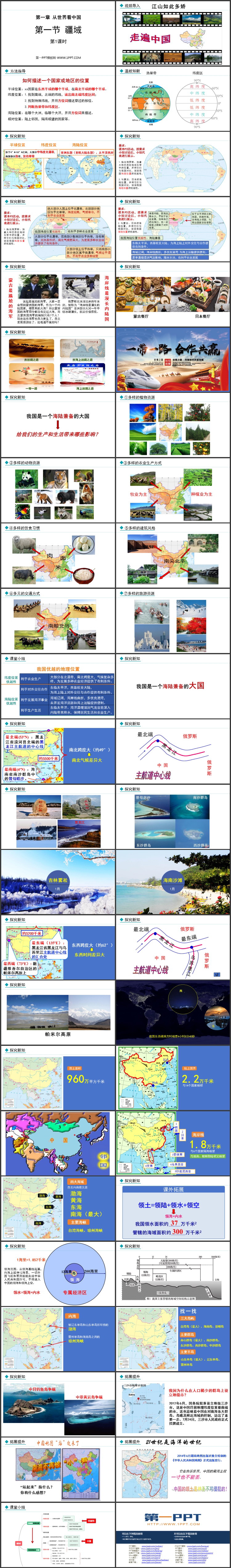 《疆域》从世界看中国PPT课件下载(第1课时)
