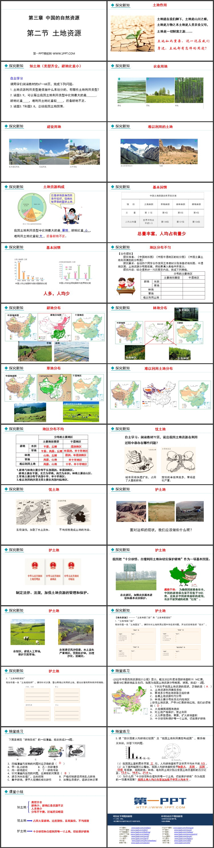 《土地资源》中国的自然资源PPT精品课件