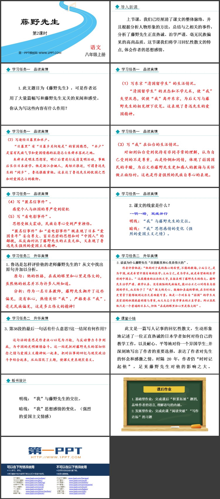 《藤野先生》PPT精品课件(第2课时)