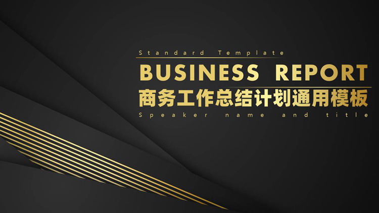 黑金高端商务工作总结计划通用PPT模板