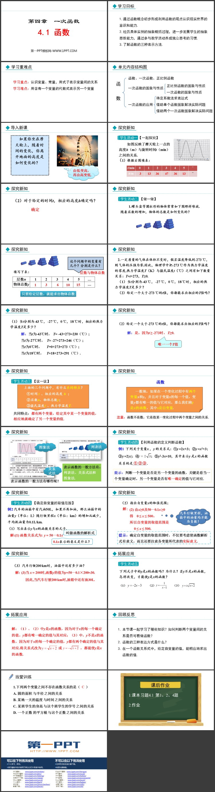 《函数》一次函数PPT精品课件
