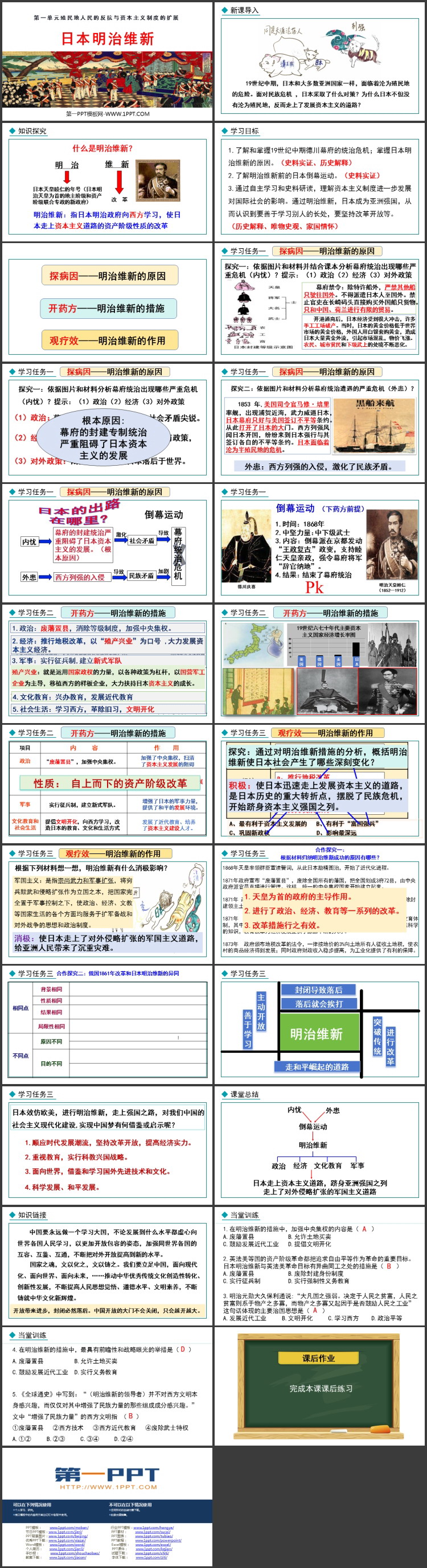 《日本明治维新》PPT免费课件下载