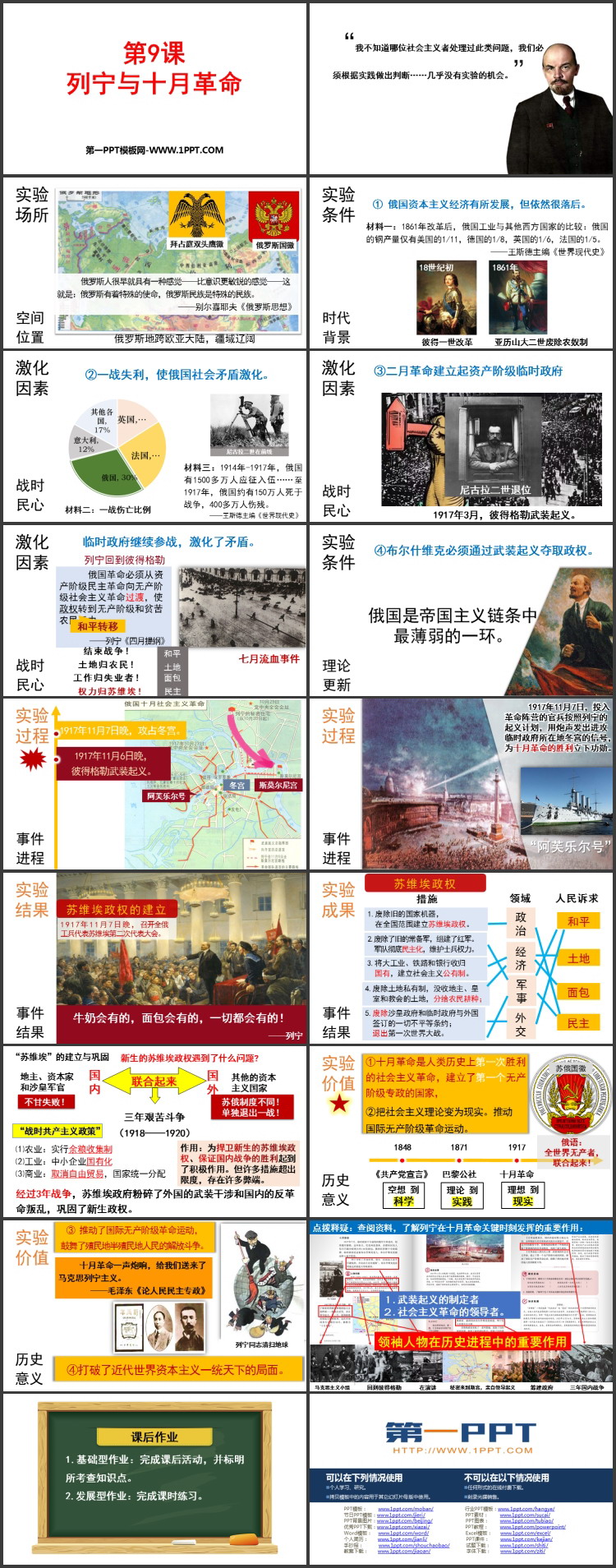 《列宁与十月革命》PPT优质课件下载