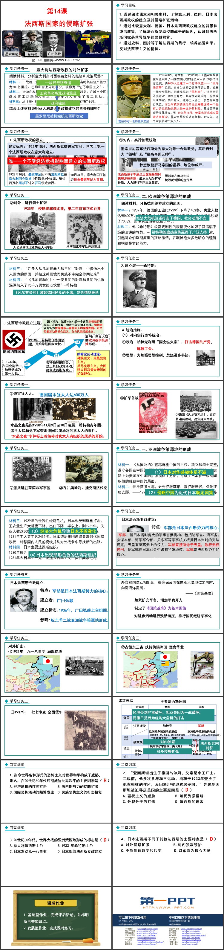 《法西斯国家的侵略扩张》PPT精品课件