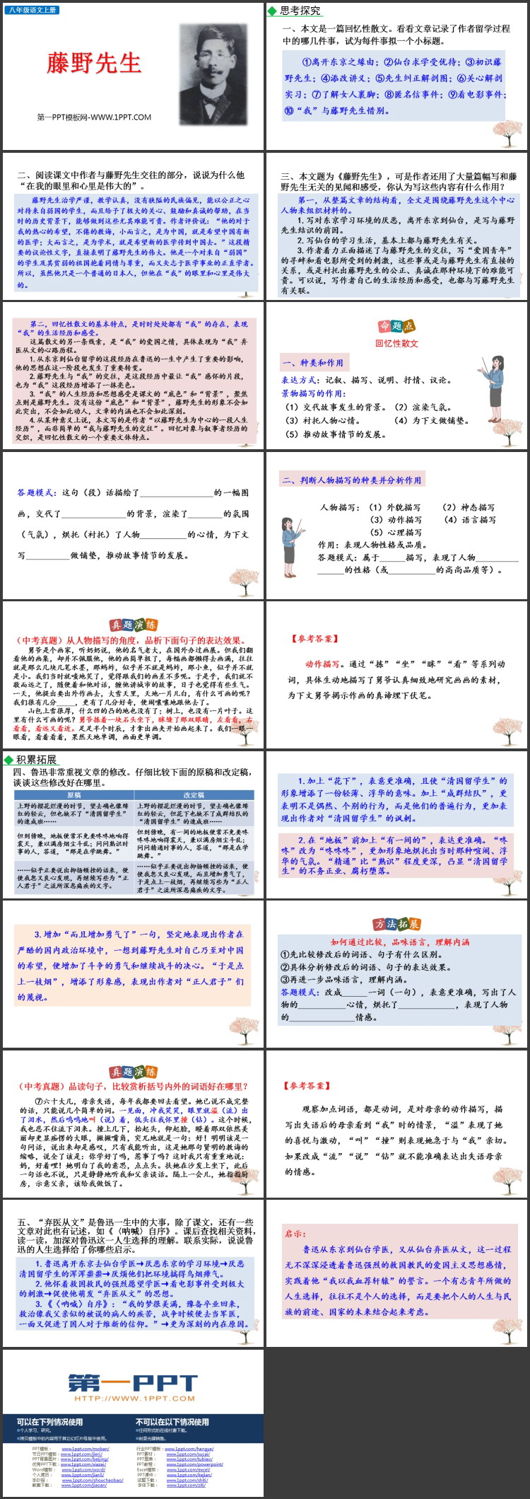 《藤野先生》PPT精品免费课件