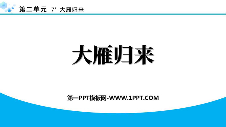 《大雁归来》PPT精品教学课件
