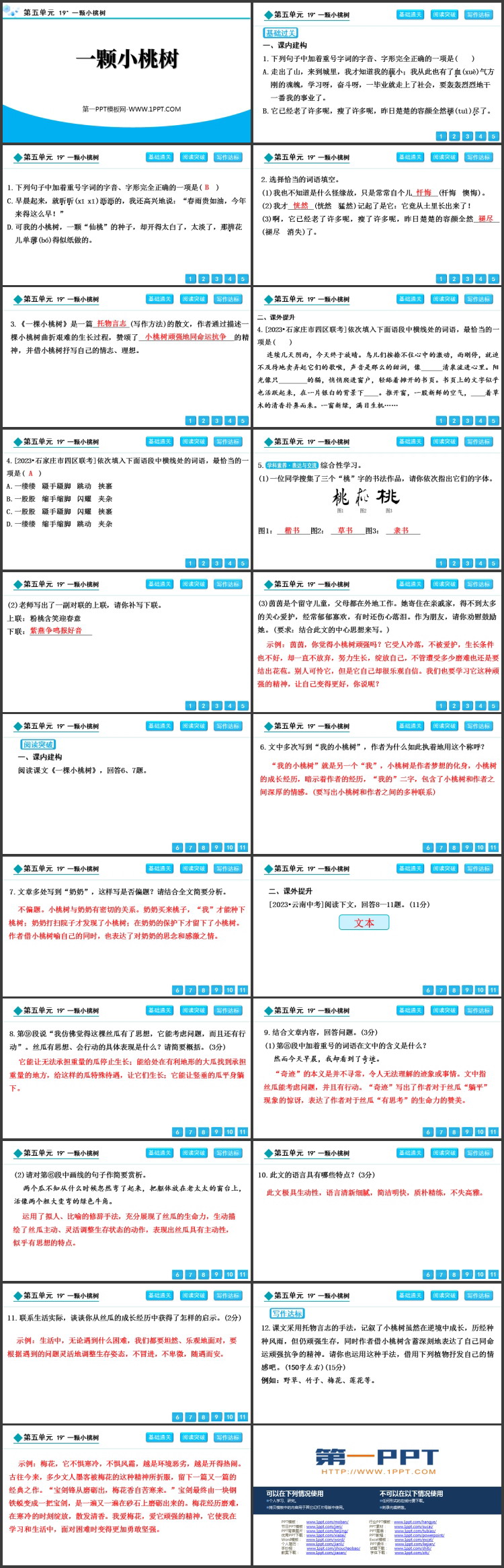 《一棵小桃树》PPT免费优质课件