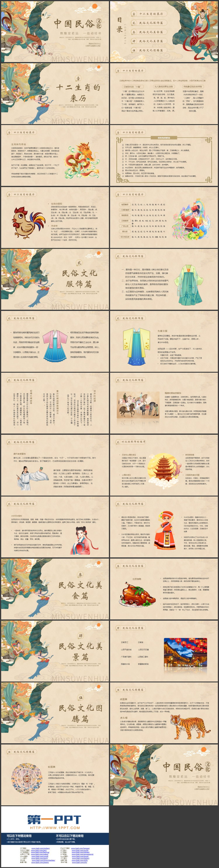 敦煌飞天仙女背景的中国民俗文化介绍PPT模板