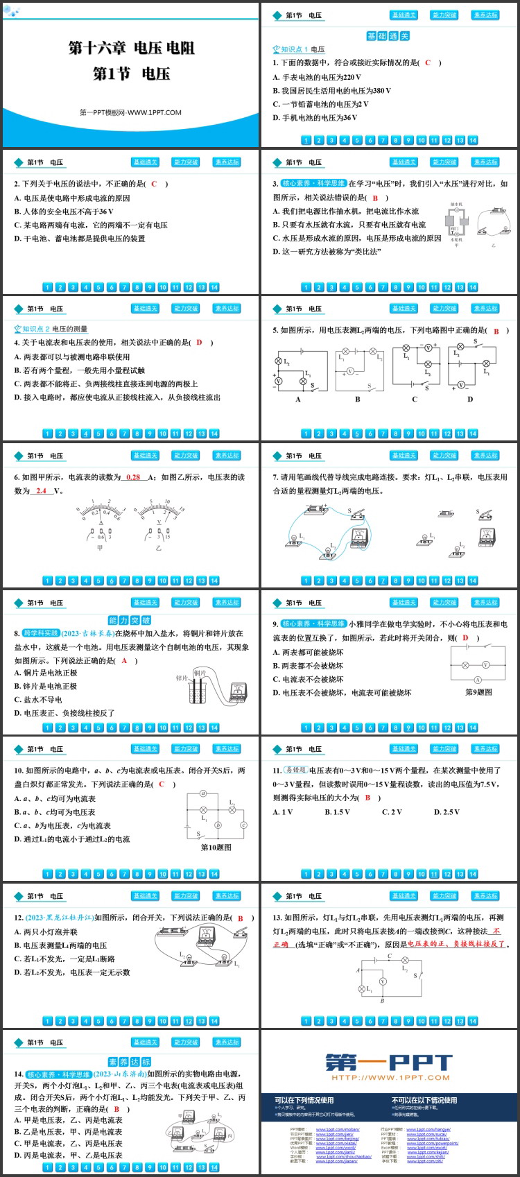 《电压》电压电阻PPT免费优秀课件
