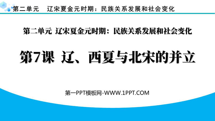 《辽、西夏与北宋的并立》PPT免费课件下载