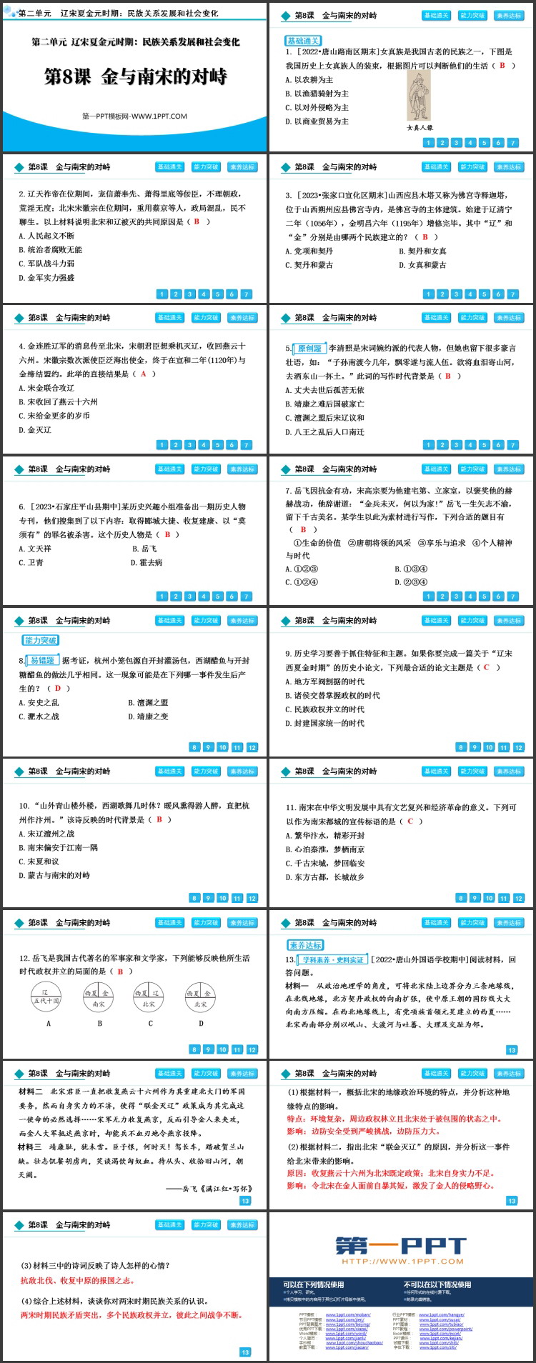 《金与南宋的对峙》PPT精品课件下载