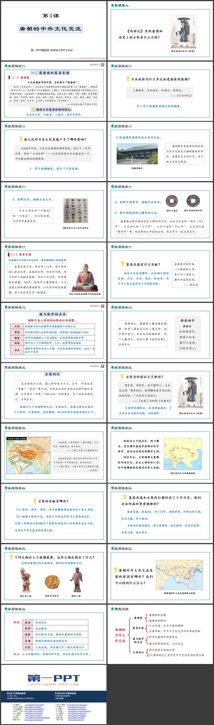 《唐朝的中外文化交流》PPT优秀教学课件