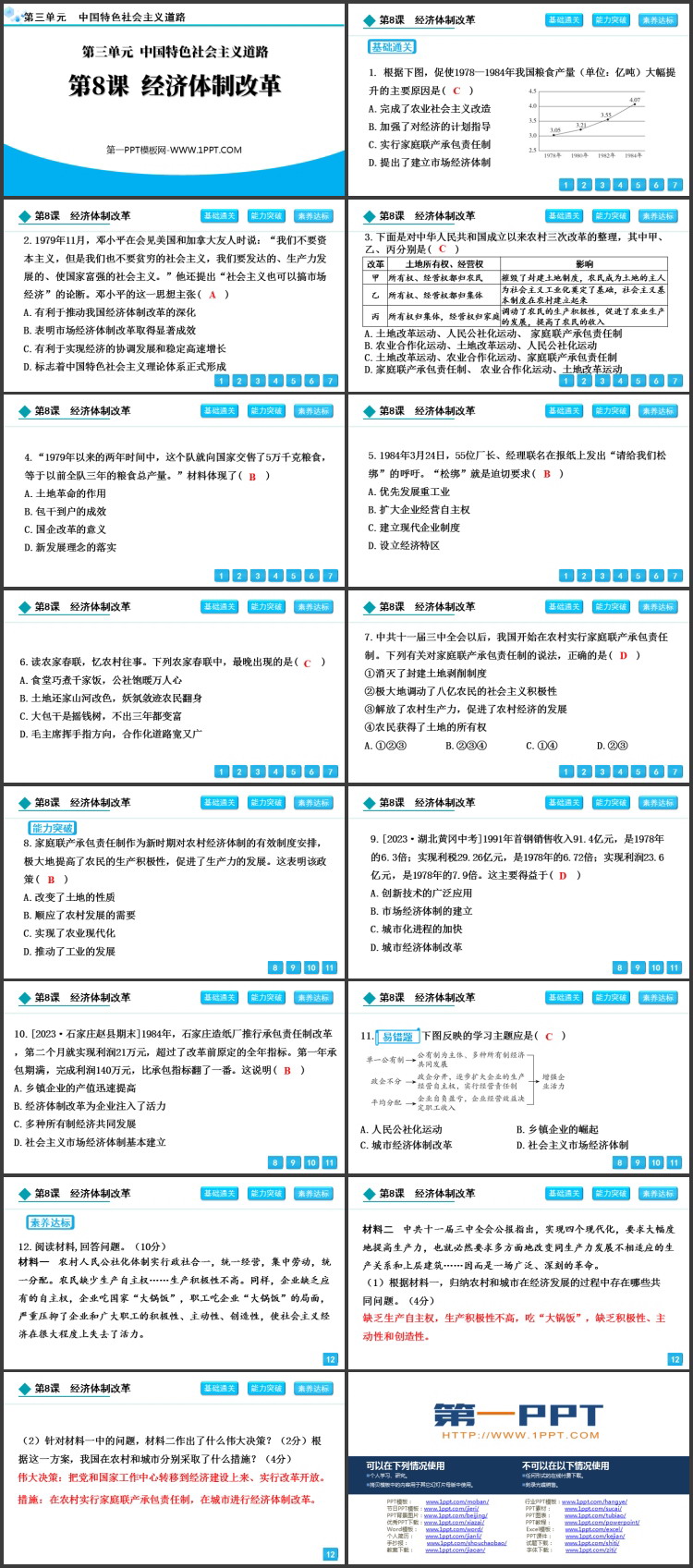 《经济体制改革》PPT免费课件下载