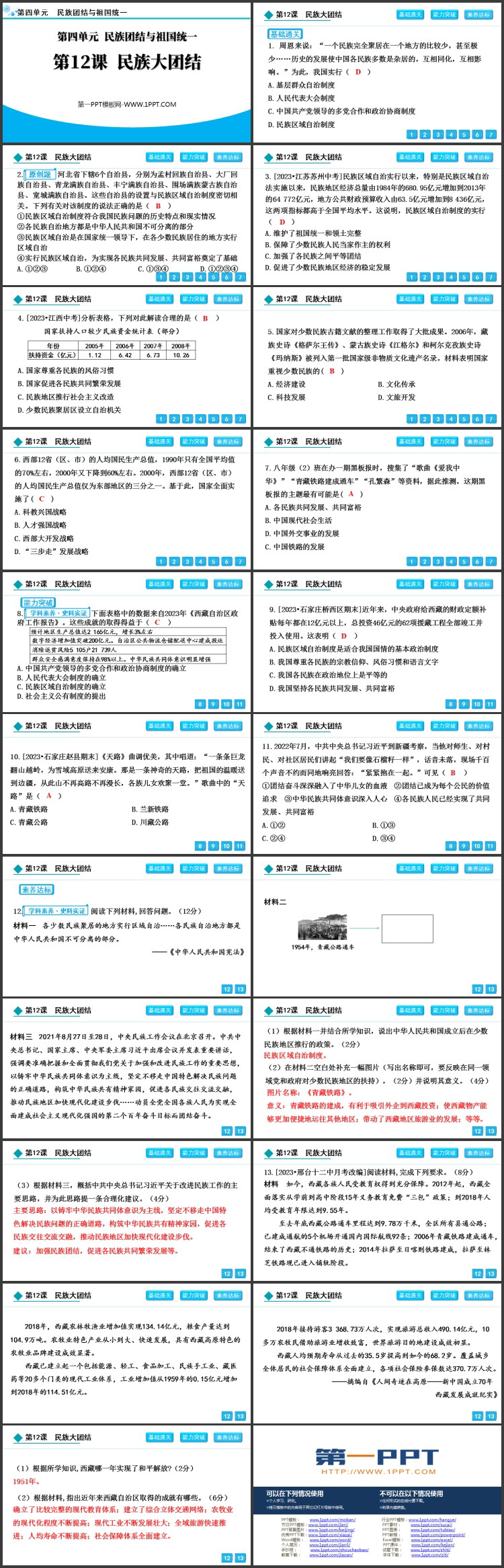 《民族大团结》PPT优质课件下载