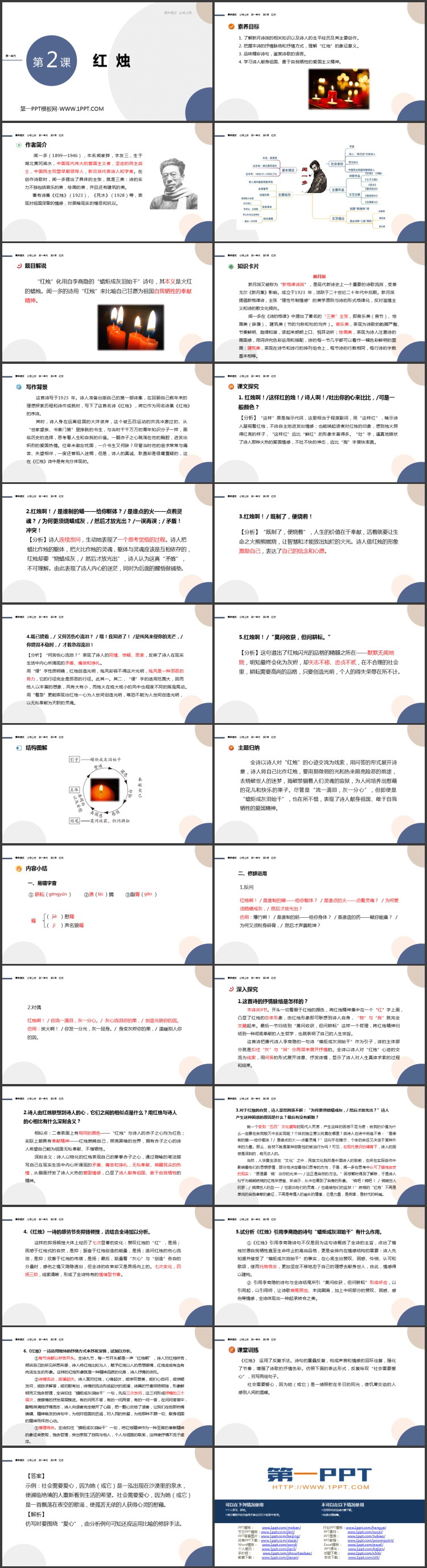 《红烛》PPT教学课件下载