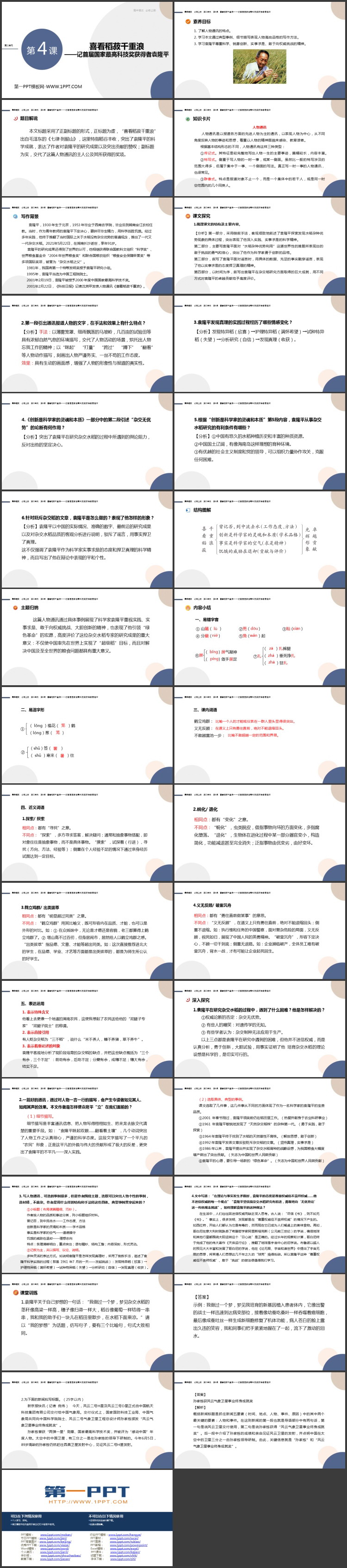 《喜看稻菽千重浪》PPT精品课件