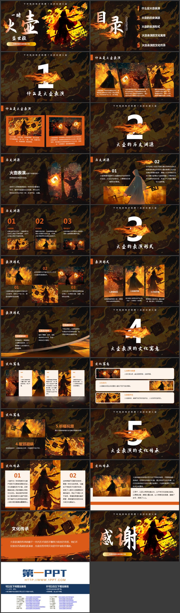 “一睹火壶盛世颜”中国非遗火壶表演介绍PPT模板