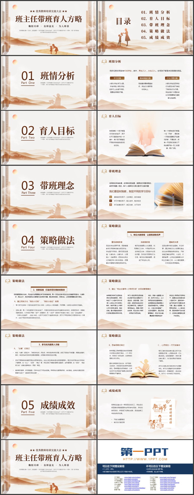 “班主任带班育人方略”优秀教师培训交流大会PPT模板下载