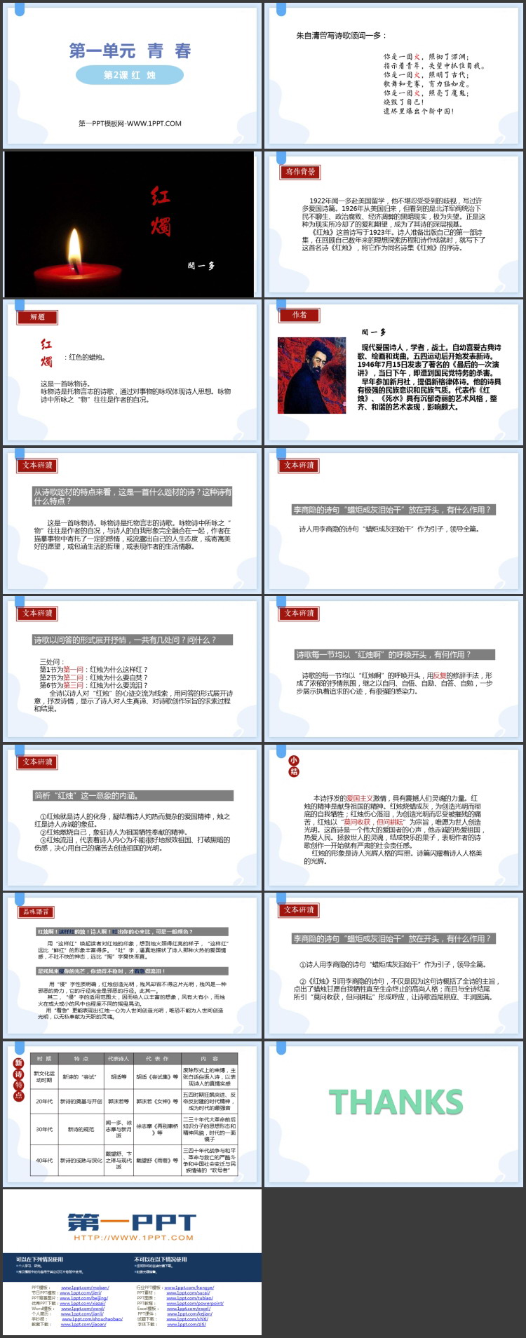 《红烛》PPT免费课件下载