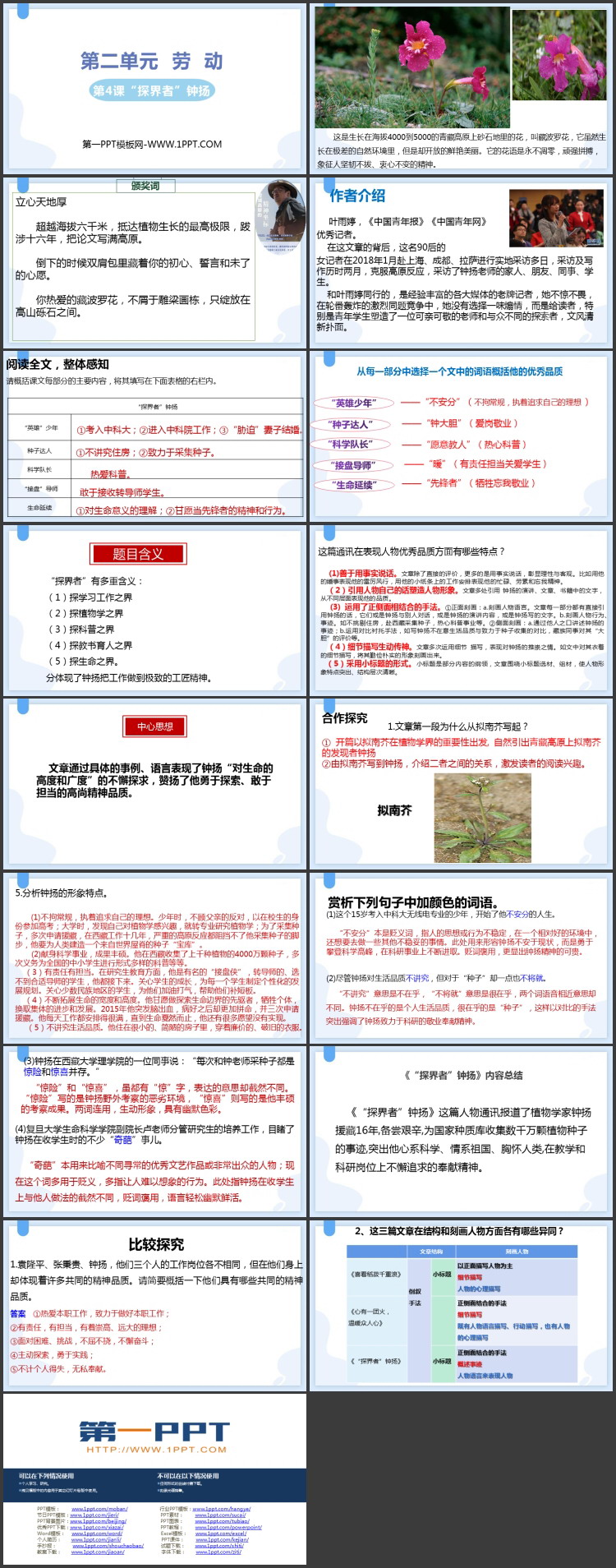 《“探界者”钟扬》PPT精品课件