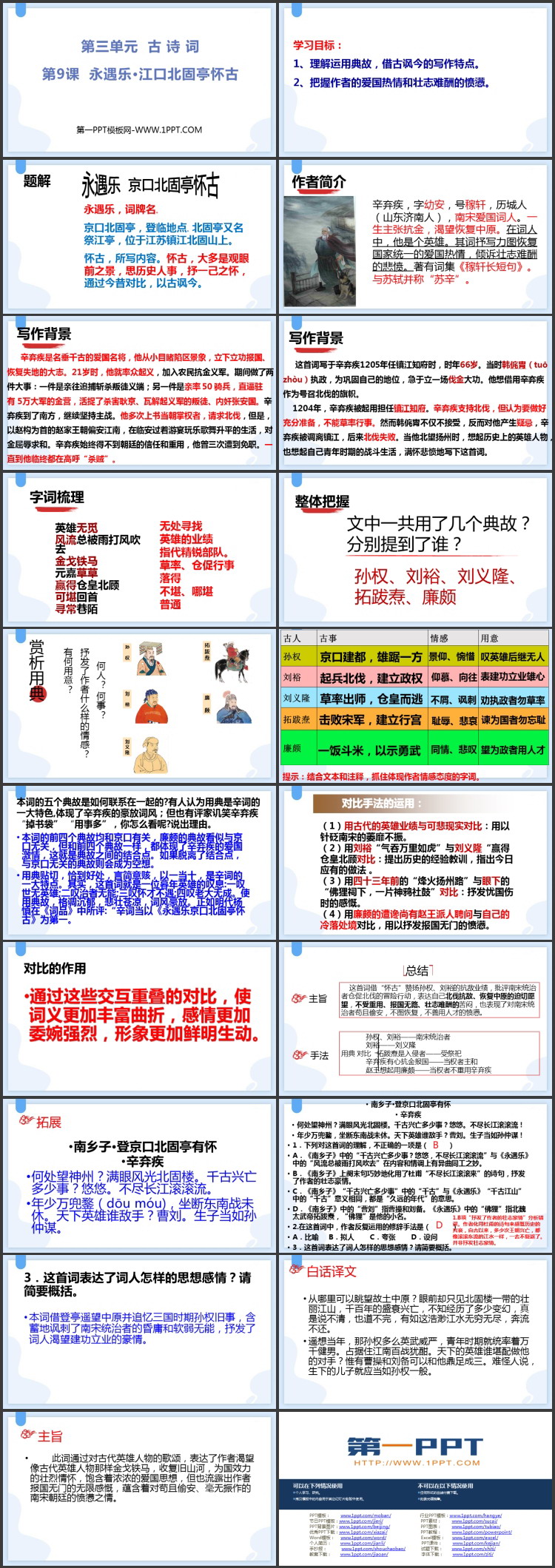 《永遇乐·京口北固亭怀古》PPT优质课件