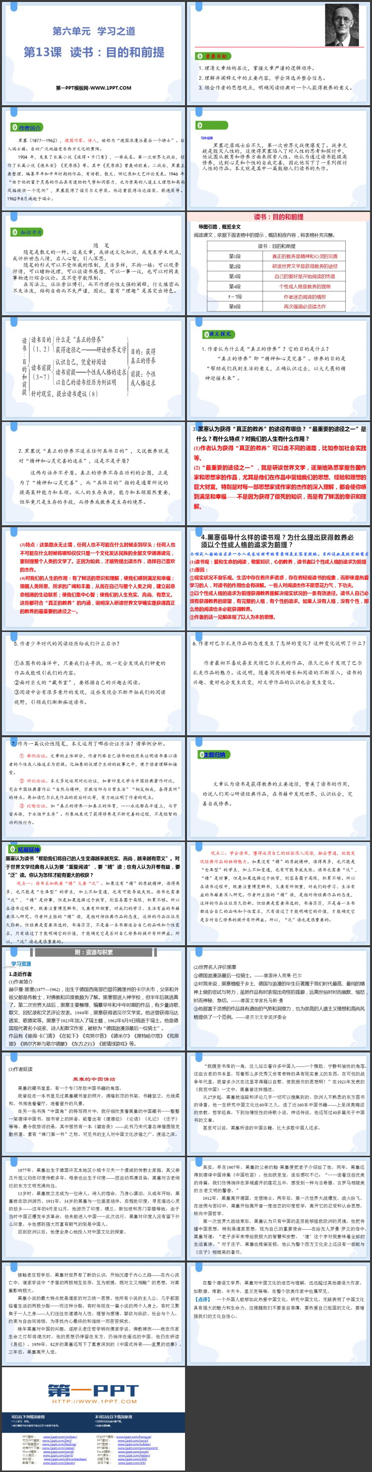 《读书：目的和前提》PPT精品课件